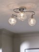 Semi Flush 3 Arm Ceiling Light, Chrome