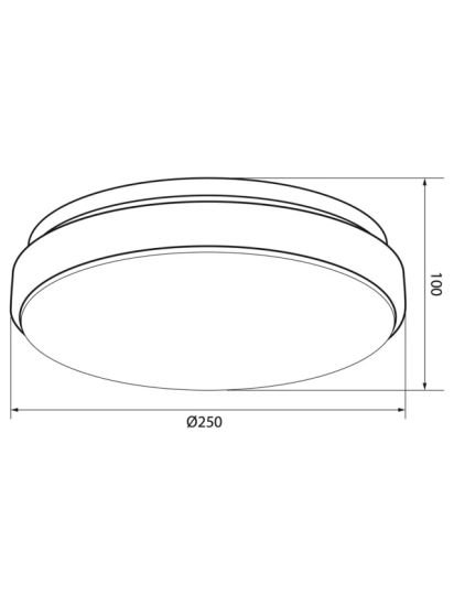 LED Flush Ceiling Light, White