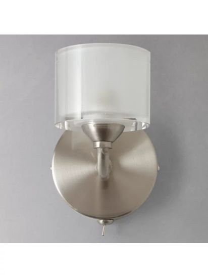 Single Wall Light, Satin Chrome