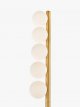 Modern Chandelier Floor Lamp, Matte Warm Brass